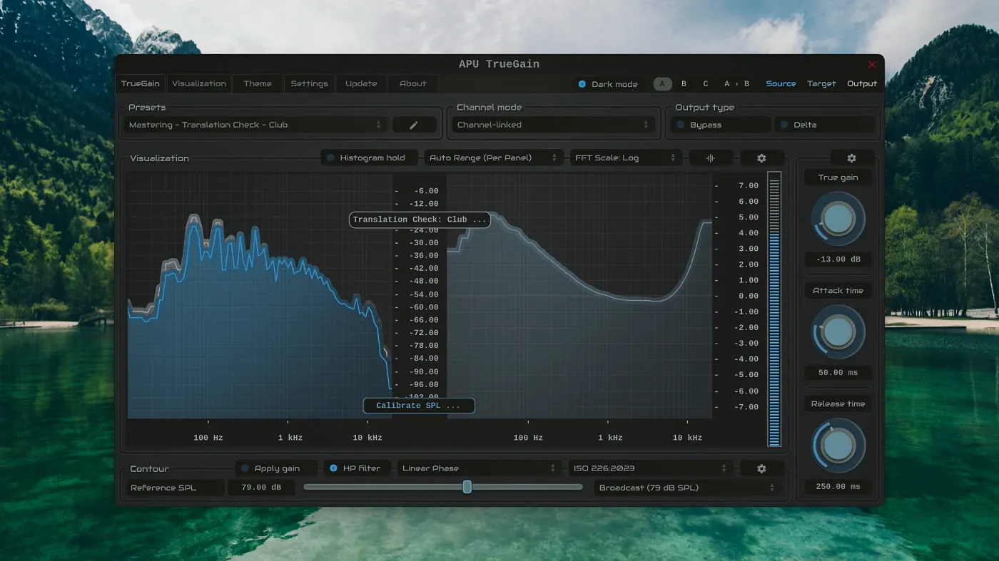 APU Software APU Loudness TrueGain screenshot