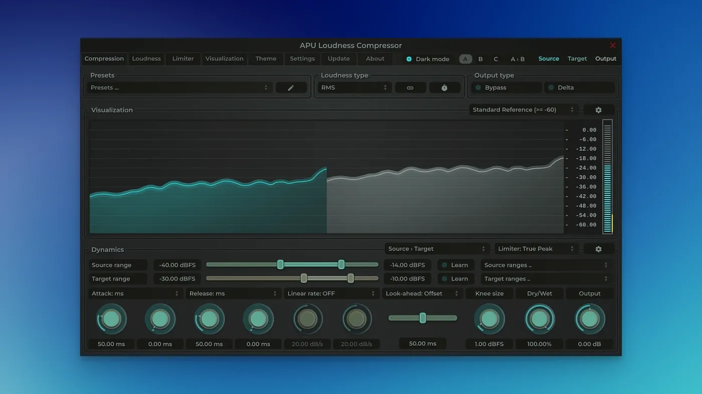APU Software Loudness Compressor screenshot