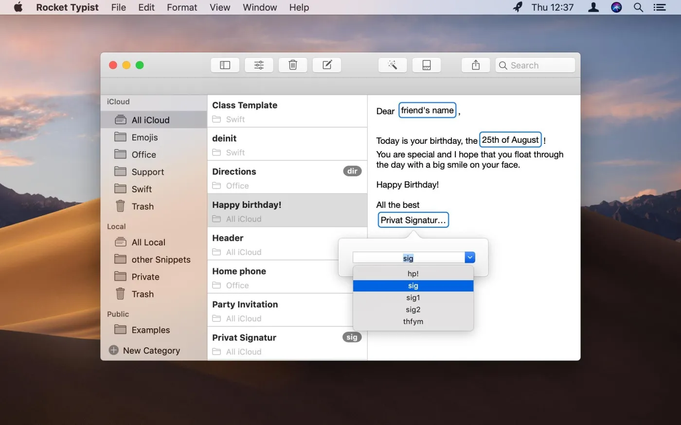 Rocket Typist Pro screenshot
