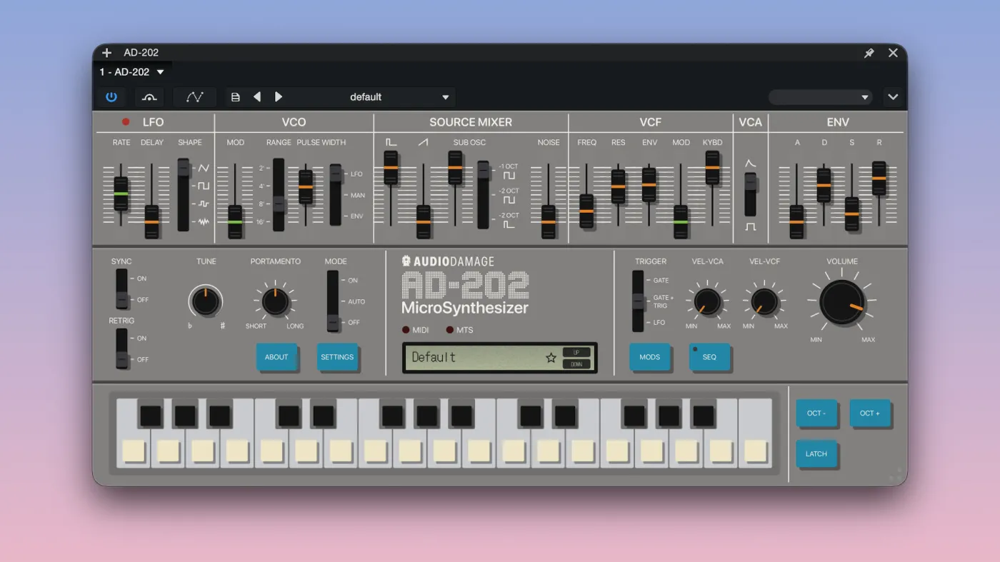 Audio Damage AD-202 screenshot