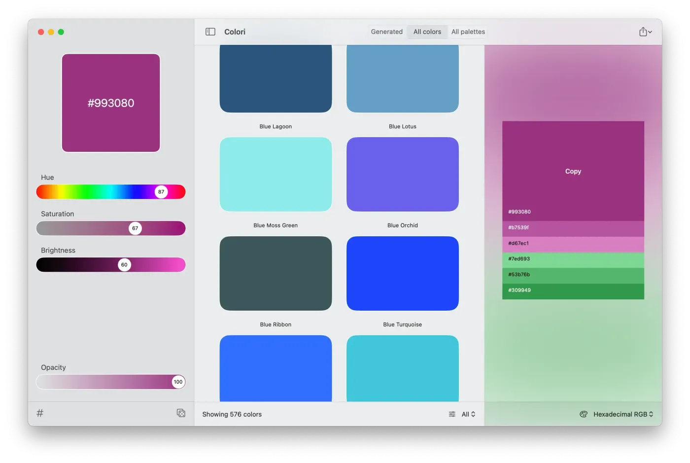 Colori screenshot