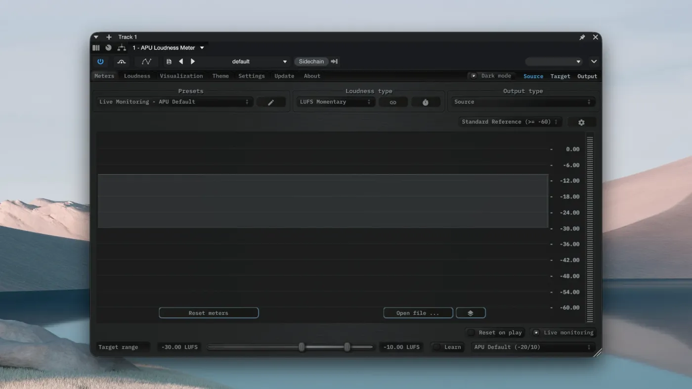 APU Software APU Loudness Meter screenshot