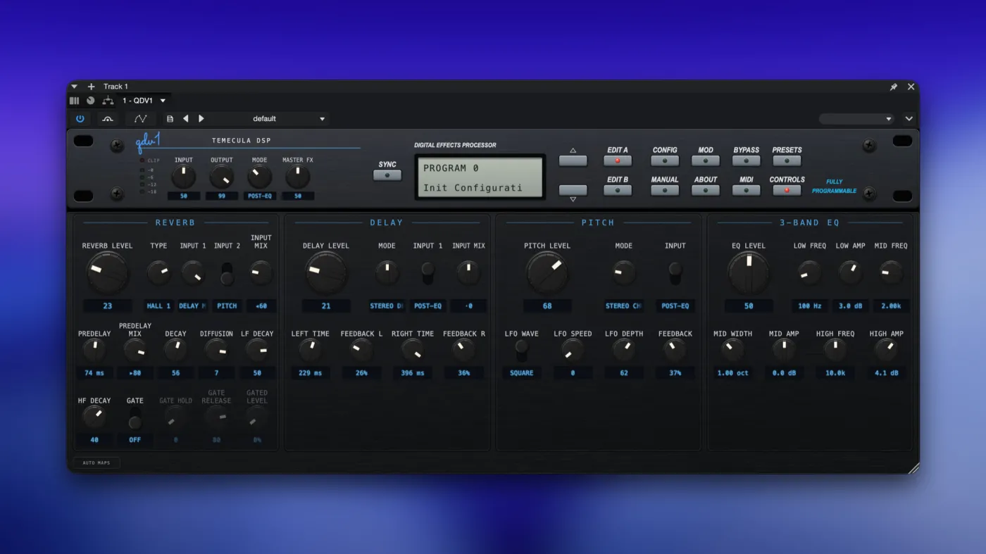Temecula DSP QDV1 screenshot