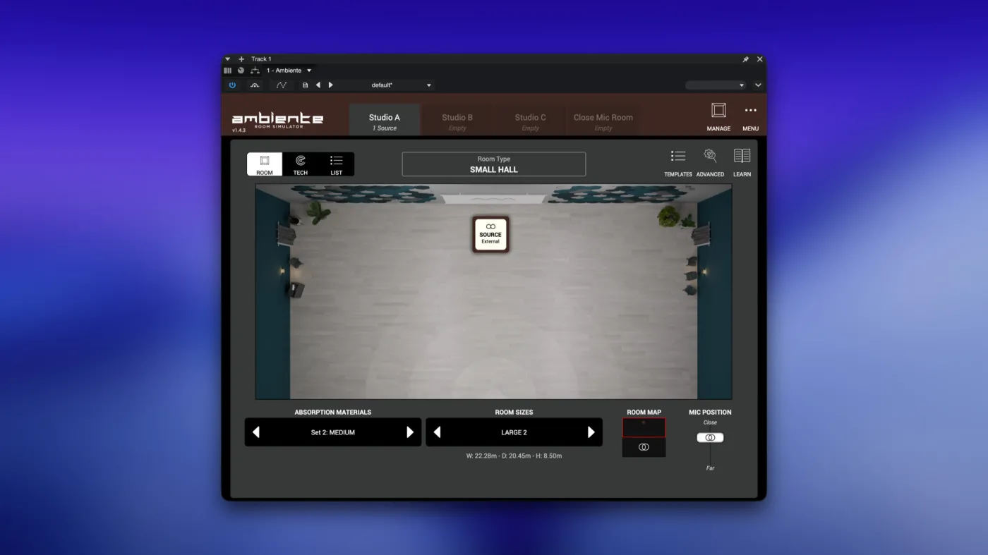 Audio Modeling Ambiente screenshot