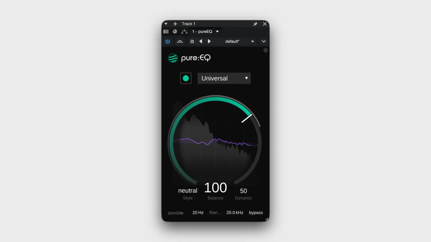 Sonible pure:EQ screenshot
