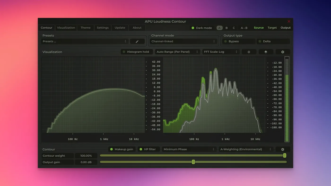 APU Software Loudness Contour screenshot